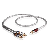 rca cable audio 3 5 male to 2rca jack audio cable for mp3 cd dvd tv silver plated hi fi rca audio connector 0 5m 1m 2m 3m 5m