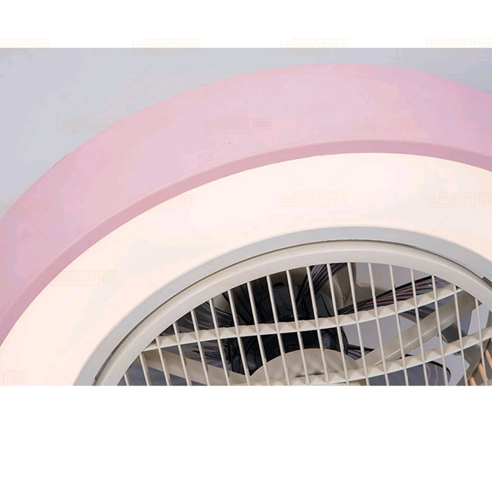 220 В 50 см Современный модный стиль розовый умный потолочный вентилятор для