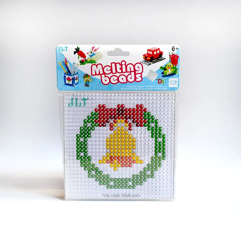 

2Pcs/lot hama beads Kit 5mm Hama beads Christmas Set with Pegboard and Iron 3D Puzzle DIY Toy Kids Creative Handmade Toy Gift