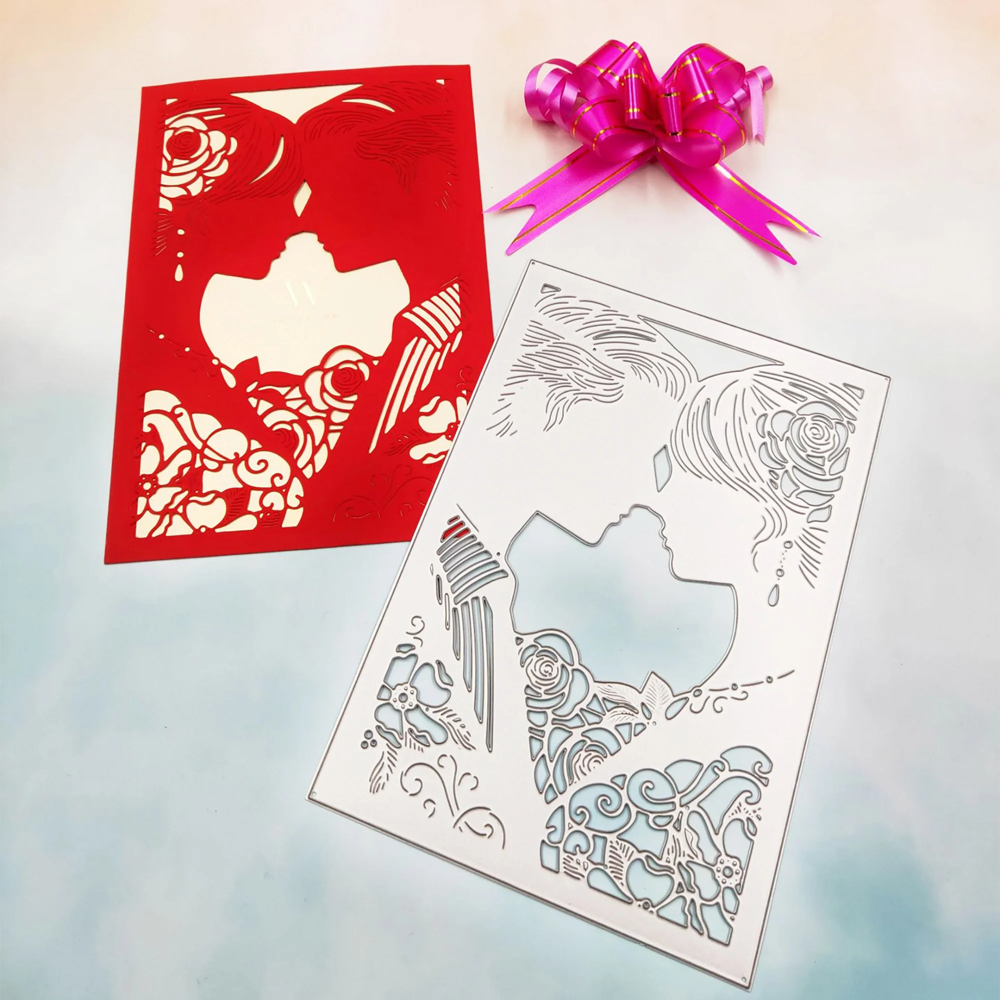 Свадебные металлические Вырубные штампы Свадебное приглашение для сделай сам