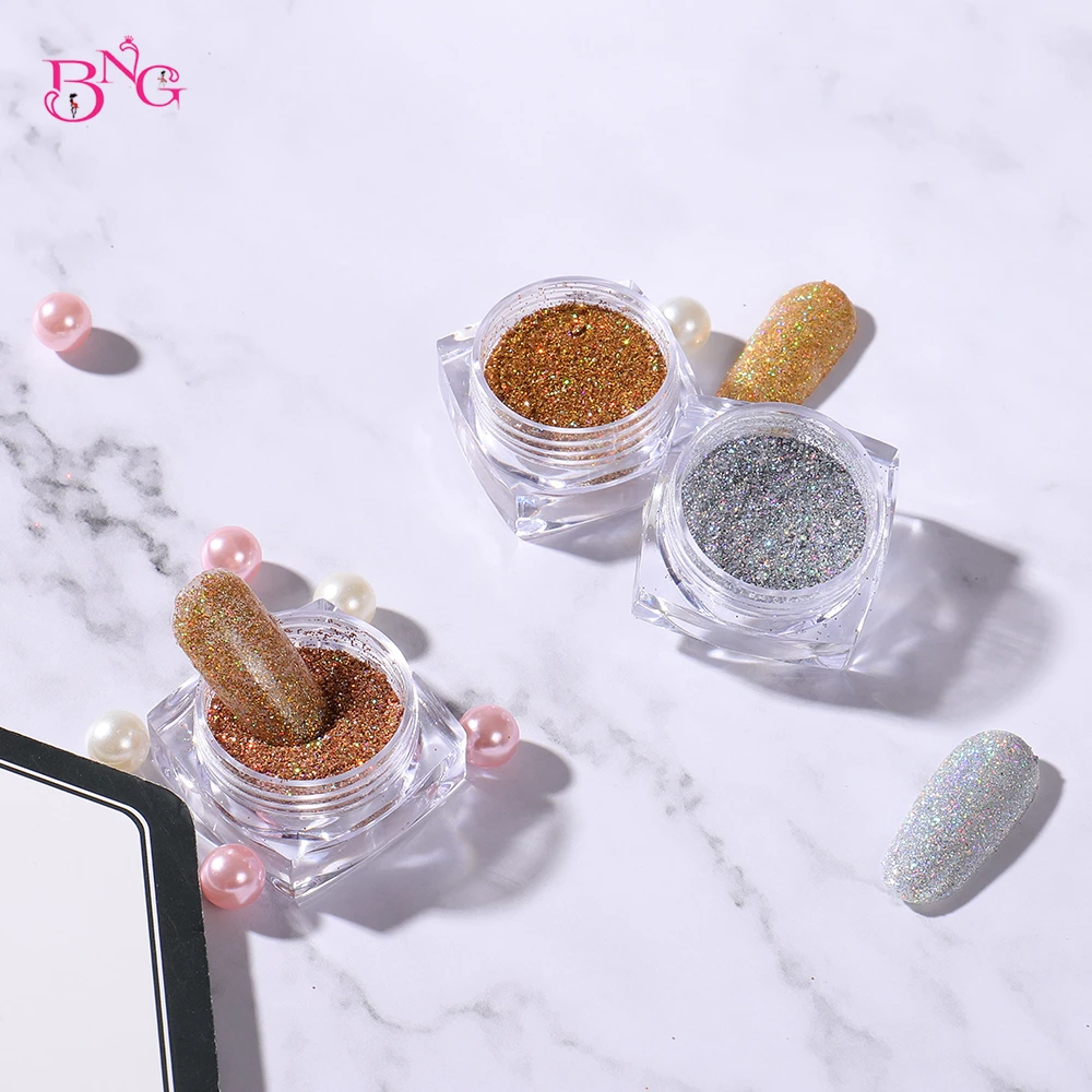

1 kit Nail Rose Gold Series Mirror Glitter Powder Metallic Color Art UV Gel Polishing Chrome Dust Decorations Manicure Pigment