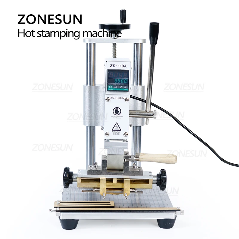 

ZONESUN ZS110A 110V/220V PVC Leather Paper LOGO Hot Foil Stamping Bronzing Creasing Embossing Machine Heat Press Machine