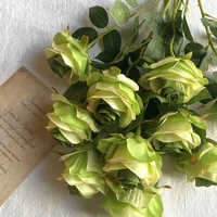 5pcs artificial flowers bouquet beautiful silk roses wedding home table decor arrange fake plants valentines day present