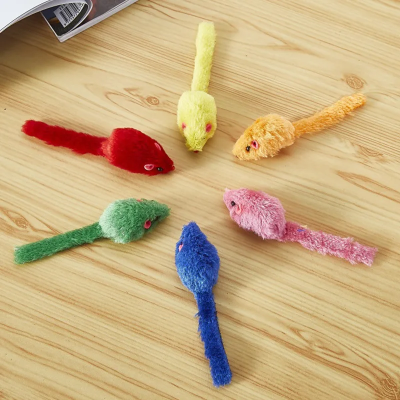 3 шт. игрушки для кошек ложная мышь интерактивные мини-мыши забавные плюшевые