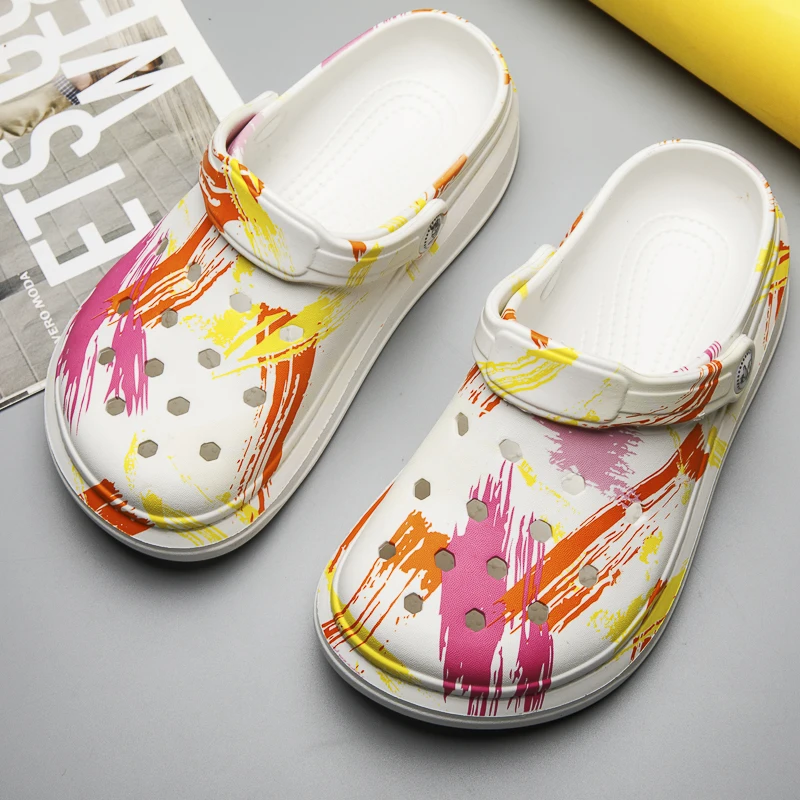 Сандалии унисекс из ЭВА легкие пляжные туфли плоская подошва клоги зеленые