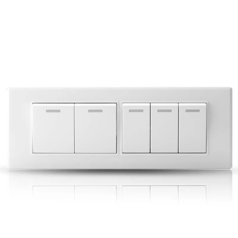Переключатель розетки настенный выключатель пять одиночных панель управления |