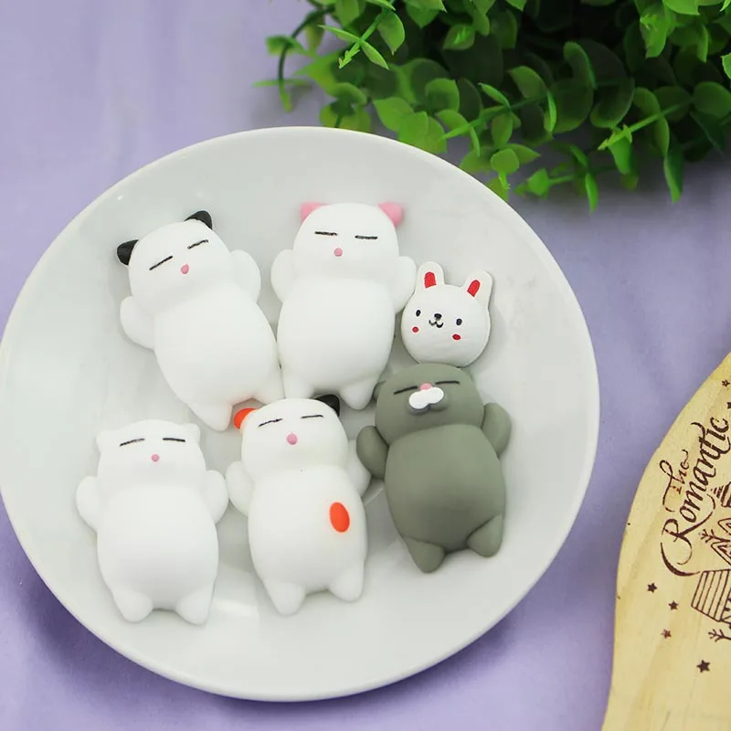 Animales Kawaii blandos para aliviar el estr&eacute;s para adultos, paquete de Juguetes antiestr&eacute;s-4