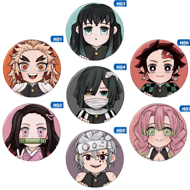 

Anime Demon Slayer: Kimetsu No Yaiba Kamado Tanjirou Pin Button Brooch Badge Pins For Clothes Hat Backpack Applie