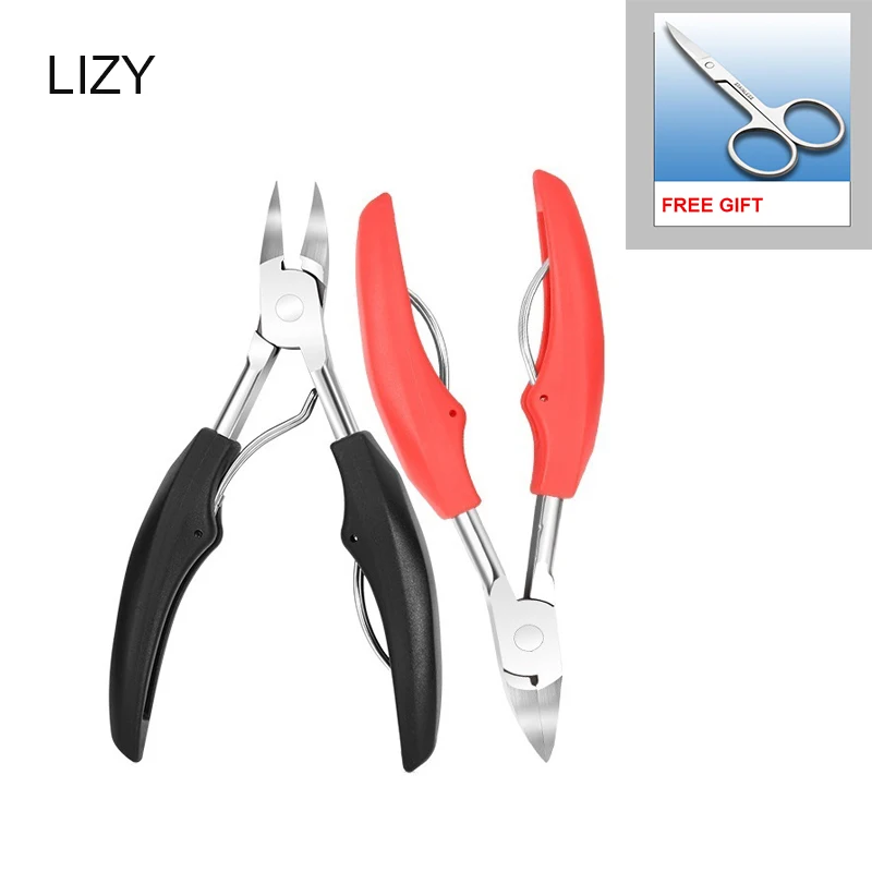 

LIZY Plastic Handle Eagle Beak Thick Nail Scissors Nail Groove Cutter Callus Shaver Nail Art Nail Clippers Cuticle Cutter Tool