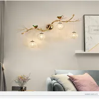 Northern European bird's nest aluminum wall lamp LED chandelier restaurant villa living room Christmas decoration new year