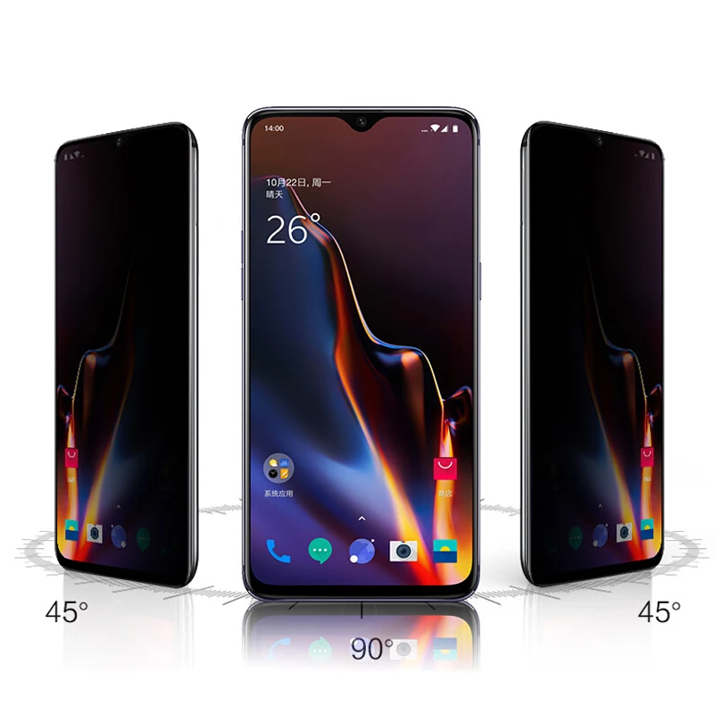 Для Oneplus 6 6T 7T защита от шпиона, полное покрытие, закаленное стекло для One Plus 6T 7 T, Антибликовая защитная пленка