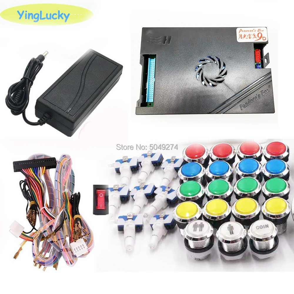 Pandora DIY kit консоль-Поддержка геймпада-разъем аркадная-игра встроенный-Pandora-Box 2500-In-1 9d - Цвет: Белый