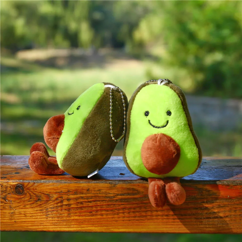 Kawaii вельветовые куклы авокадо плюшевая цепочка для ключей маленькая Детская
