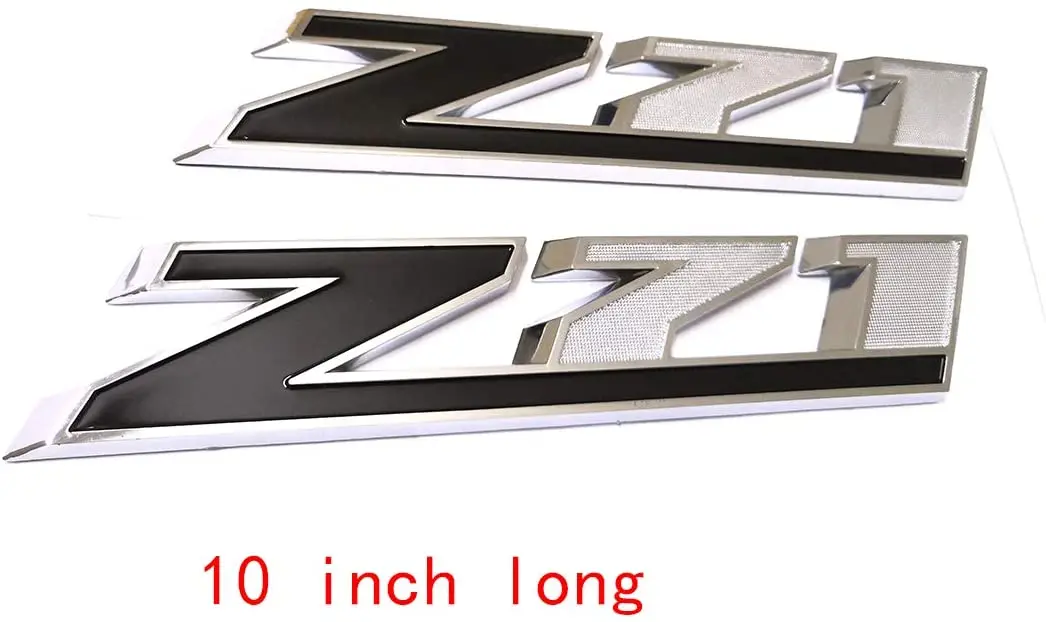 

2pcs Chrome Black 10 Inch Big Z71 Emblems