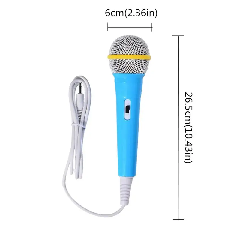 

Children Wired Microphone Toy Musical Instrument Singing Karaoke For Learning Machine Computer Car Hi-fi Equipment Y4QA