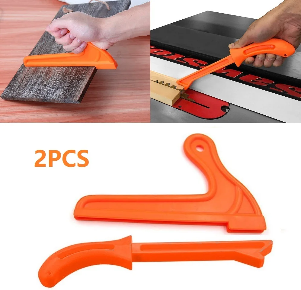 

Orange Push stick Table Saw Band Saw 2PCS Safety Plastic Wood Woodworking