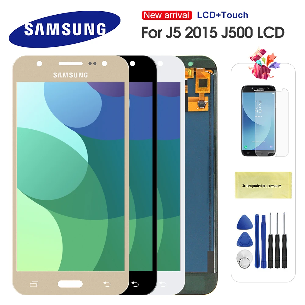 ЖК дисплей для Samsung Galaxy J5 2015 J500 J500F J500FN J500M J500H дигитайзер сенсорного экрана с
