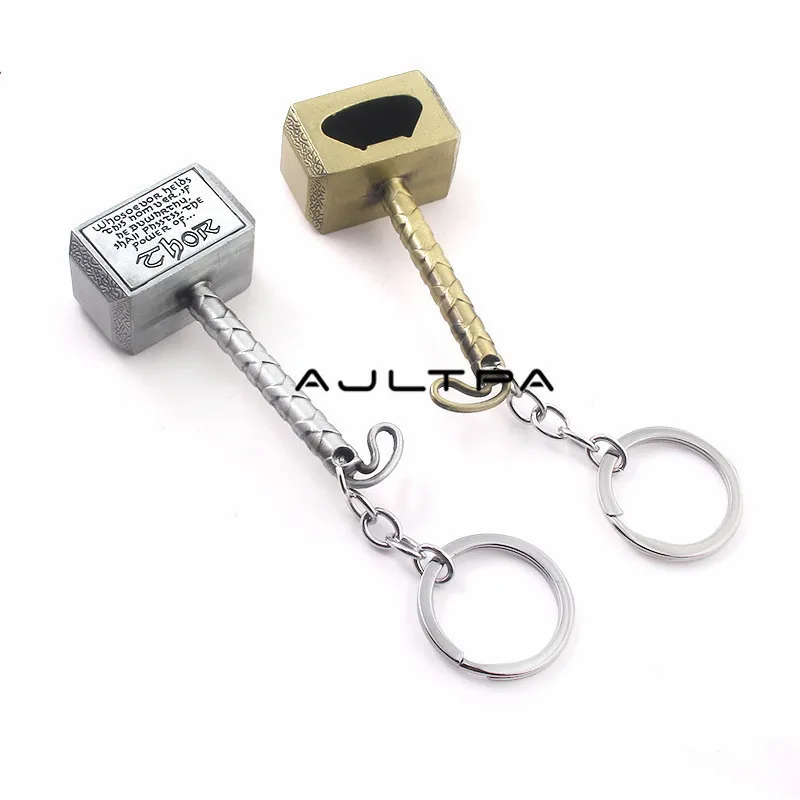 

50pcs Multifunction Beer Bottle Openers Thor Shaped Wine Corkscrew Beverage Wrench Jar Openers Keychain For Dinner Party Gift