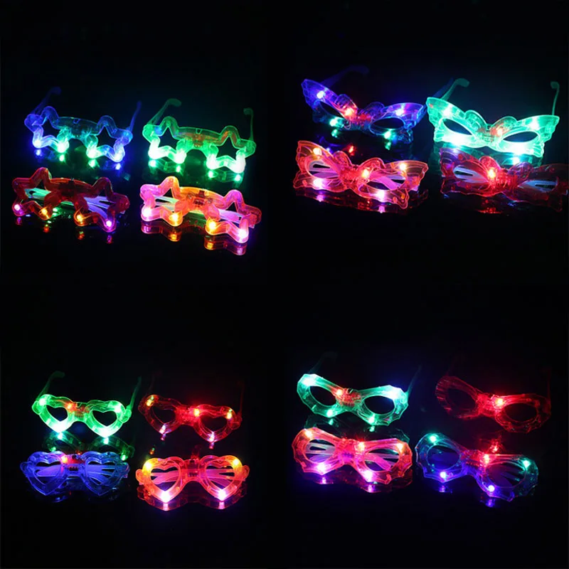 Светодиодные неоновые светящиеся очки игрушки бабочки для вечерние KTV-бара