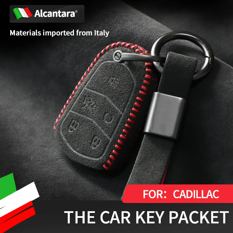 

Alcantara suede key case for Cadillac XT4 XT5 XTS XT6 CT6 ATSL keychain