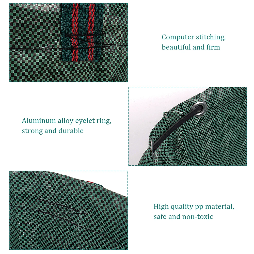 

Reusable Leaf Sack Trash Can 272L Large Capacity Flower And Grass Storage Garbage Bag Foldable Garden Waste Collection Container