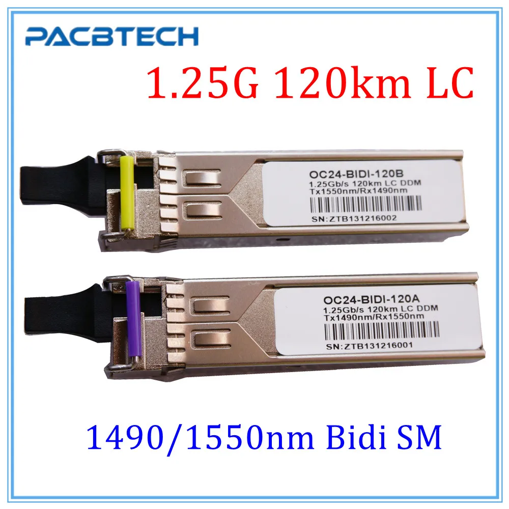 

120KM 1.25G WDM SFP Single Fiber Module Bidi 1490nm/1550nm SC/LC Compatible SFP Fiber Optic Transceiver