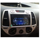 Автомобильный радиоприемник 2DIN, 6 ГБ ОЗУ, 128 Гб ПЗУ, мультимедийный стереоплеер, GPS-навигация для Hyundai I20 I-20 2008, с рамкой Fascia