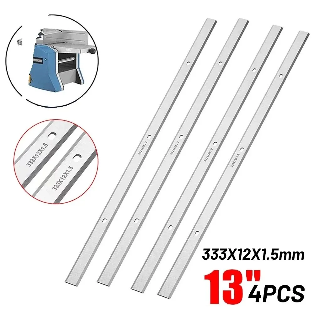 

4Pcs 13" HSS Planer Blades Knives 333x12x1.5mm Double Edge Wood Planer Cutting Tool For Metabo DH330 DH316 Interskol PC-330