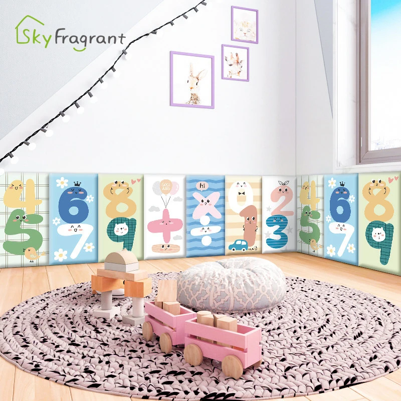 Самоклеящиеся 3D Мягкие настенные наклейки для детской комнаты настенное