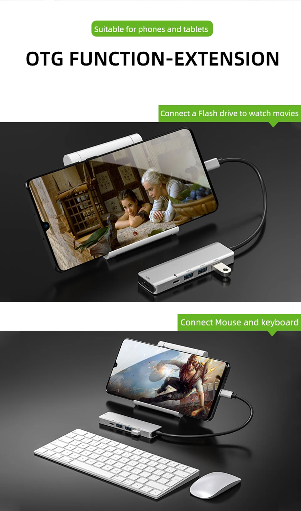IHaitun USB концентратор C для нескольких USB 3,0 4K HDMI адаптер док-станция док станция для Macbook Pro type C PD VGA SD TF DC3.5 для huawei 30 samsung порт 3,1