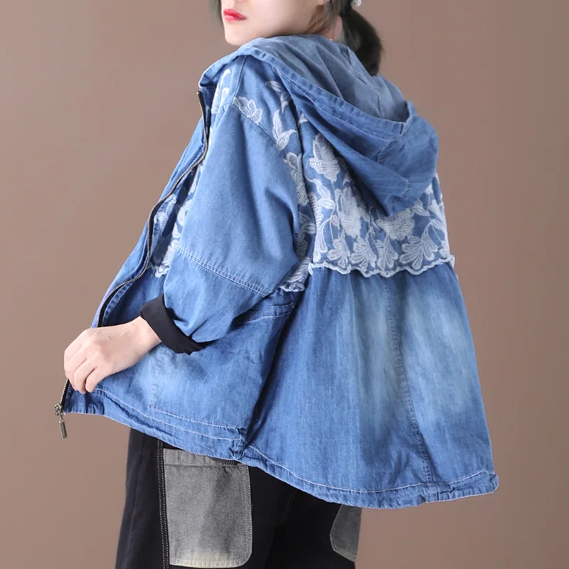 Женское пальто в Корейском стиле свободная джинсовая укороченная куртка