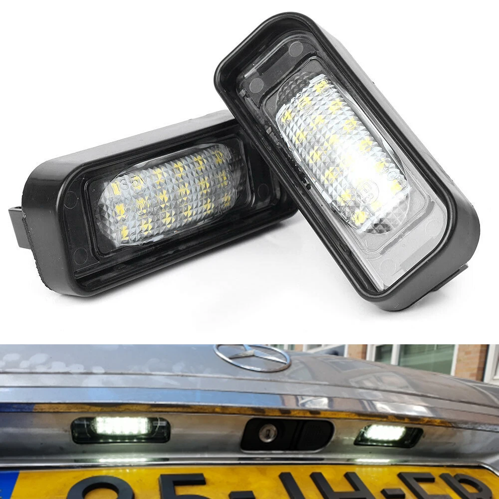2 шт. Canbus Белый 18SMD светодиодный номерной знак освещения для Mercedes Benz W220 S Class S500 S55 S600