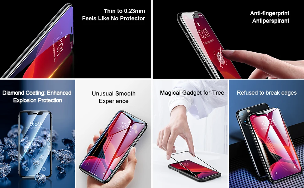 Baseus 0,23 мм Защита экрана для iPhone 11 Pro Max защита конфиденциальности полное покрытие закаленное стекло пленка для iPhone Xs Max Xr X