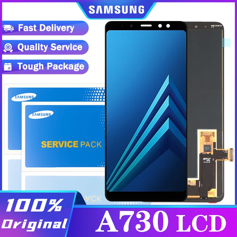 Оригинальный AMOLED дисплей для SAMSUNG Galaxy A8 Plus 2018 A730 ЖК сенсорный экран дигитайзер в