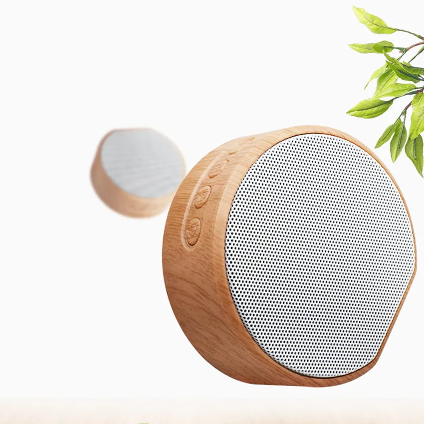 Портативный динамик с радио перезаряжаемая деревянная Беспроводная Bluetooth