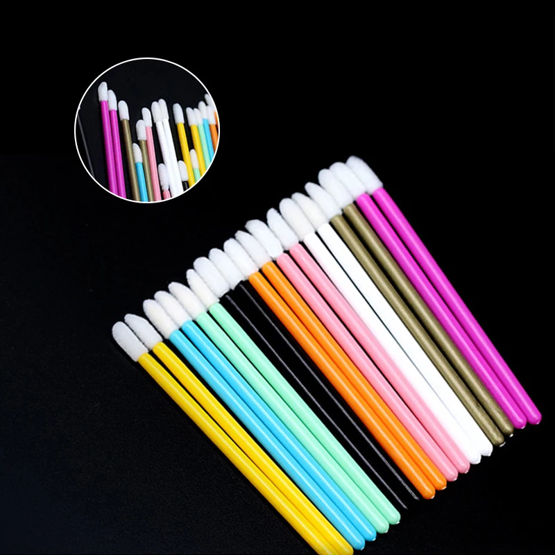 

50Pcs Disposable Lip Brush Lipstick Wand Cosmetic Brushes Lash Extension Mascara Applicator Cleaner Beauty Makeup Tool Wholesale