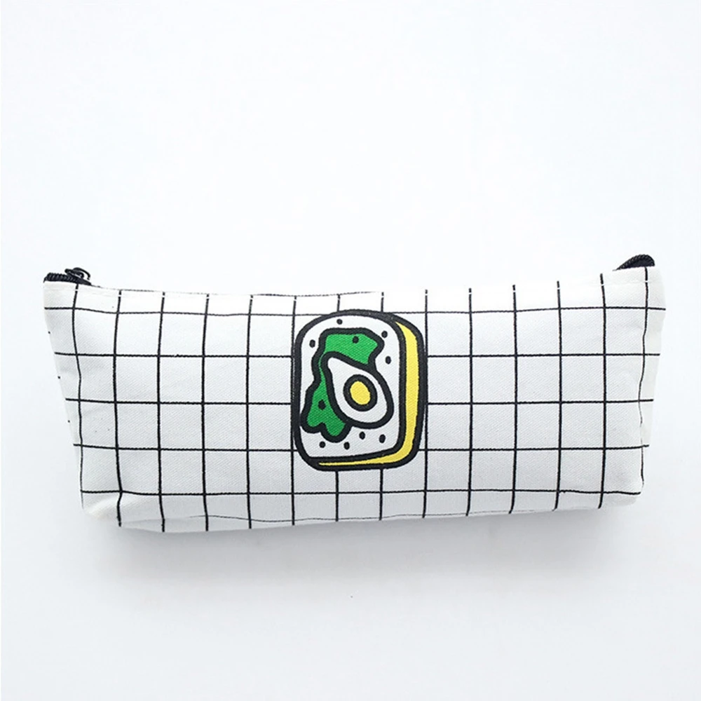 Холщовый чехол для карандашей с милой едой пиццей картошкой фри милый органайзер