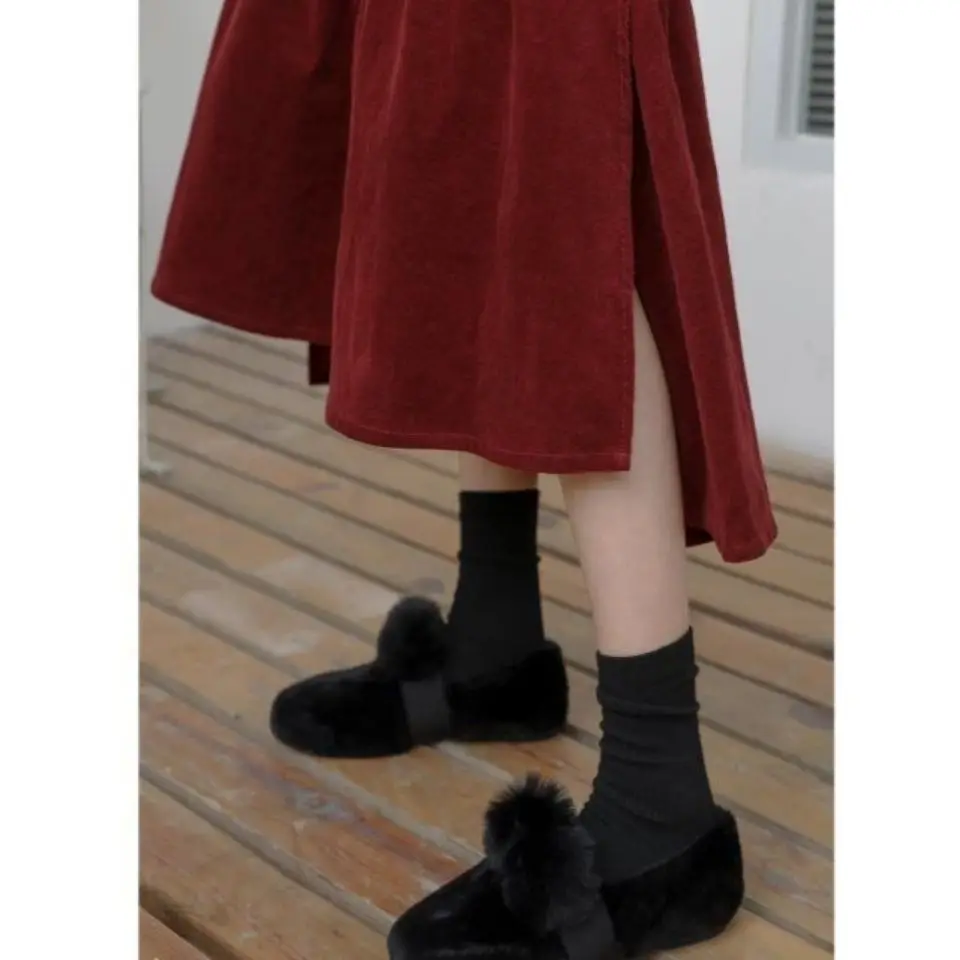 

Irregular A- line Skirt Women's High Waist Women's Autumn Corduroy Skirt Fishtail Dress Woman Skirts Mujer Faldas Saias Mulher