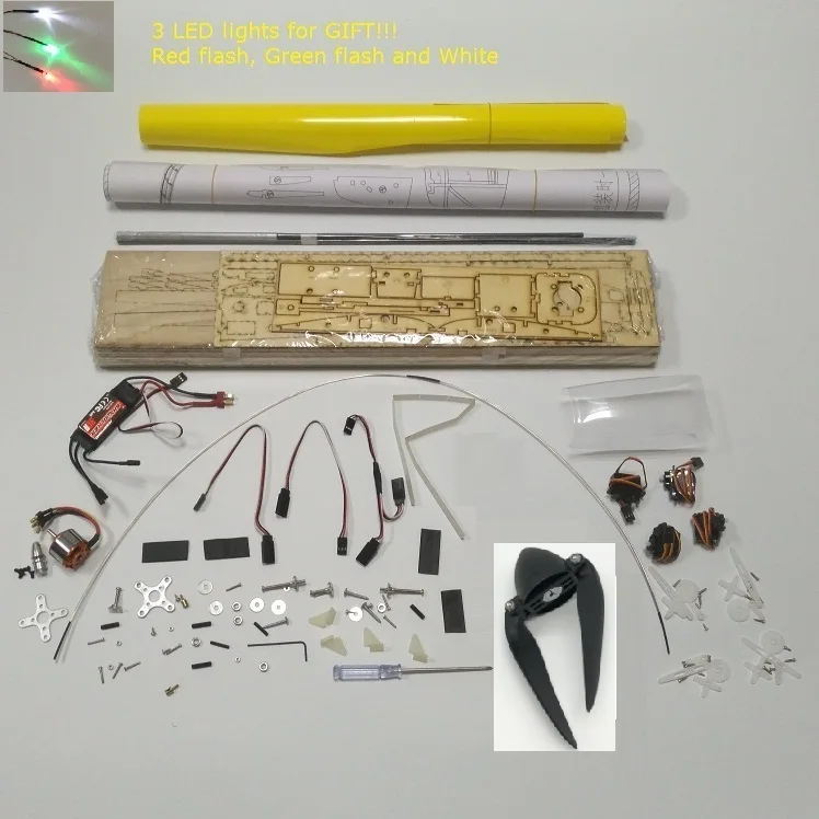1550 мм DIY Balsa RC планер комплект желтый или белый на выбор DBRGK01 - Цвет: Yellow PNP B