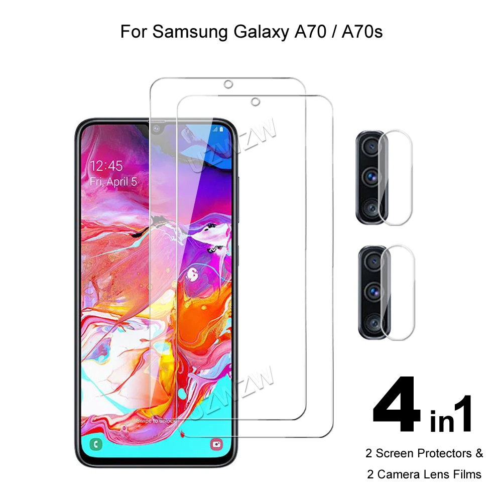 Для Samsung Galaxy A70 A70S Защитная пленка для объектива камеры и Закаленное стекло Защитная пленка HD Прозрачная