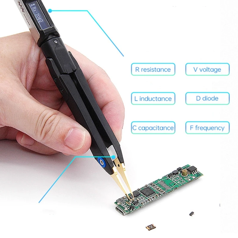 DT71 Mini Digital Tweezers 100MHz Signal Generator OLED Display Auto Scan Smart Tester Portable LCR Meter Diode Resistor | Инструменты