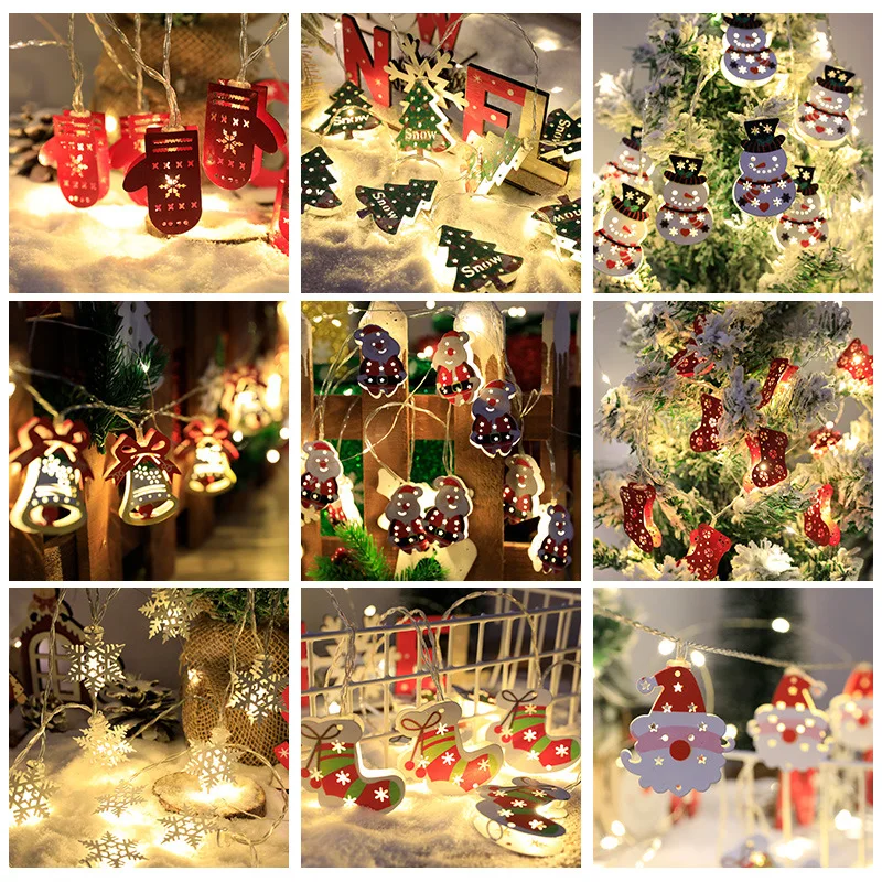 

Рождественская тема на батарейках, гирлянда из ПВХ, водонепроницаемая гирлянда, скасветильник шение для дома, рождественской елки, 2 м, 10 све...