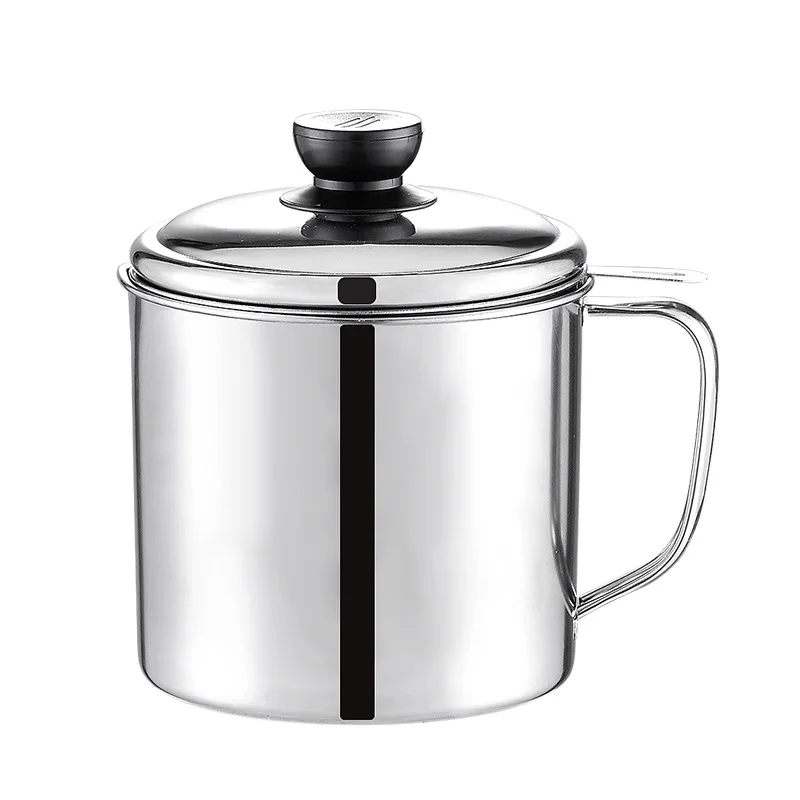 

1.3/1.8L Kitchen Filter Edible Oil Separation Oil Residue Stainless Steel Oil Filter Pot Oil Filter Cup For Kitchen Dispenser