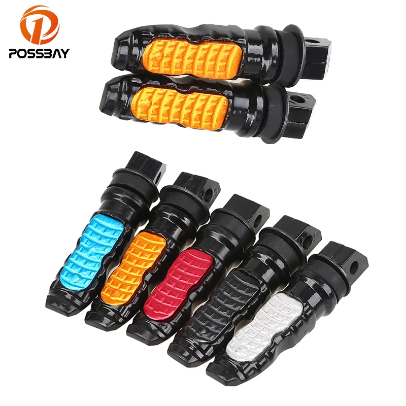 Алюминиевые Подножки POSSBAY 8 мм подножка для мотоцикла Honda Suzuki Yamaha Harley BMW задний