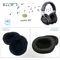 kqtft 1 pair of velvet leather replacement earpads for zealot b5 headset earmuff cover cushion cups