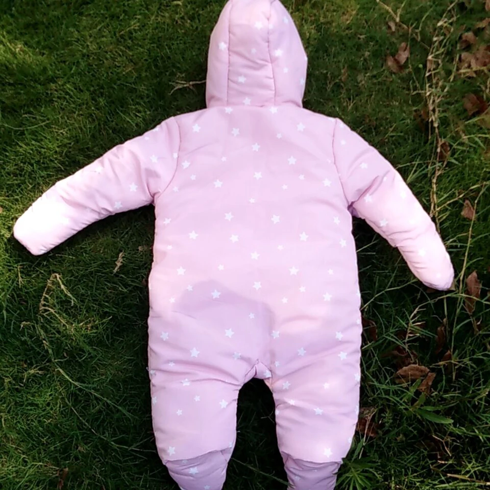 Hylidge Super Warm Snowsuit with Shoes Girls Coats Winter Boys Clothes Jumpsuit for a Boy Hooded Baby Newborn Rompers | Детская одежда