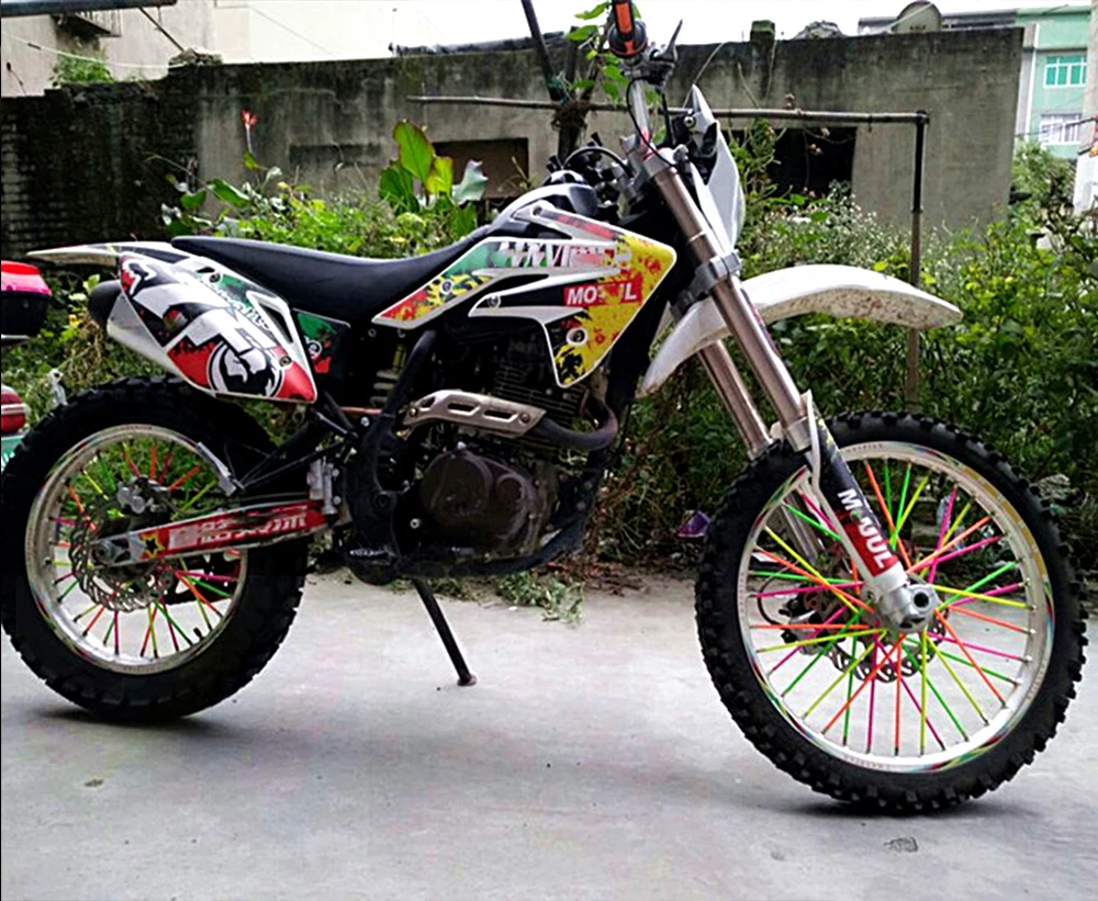 36 шт. обода колеса спицы шкуры наклейки аксессуары Байк для YAMAHA TRICKER DT TW PW RT 50 80 85 90
