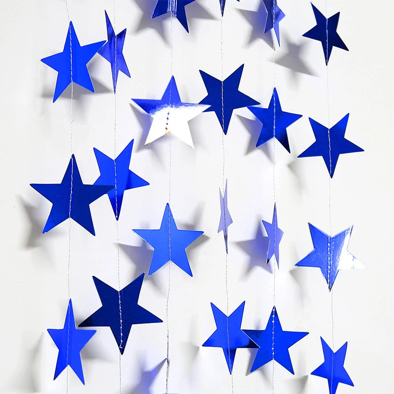 

4M Eid Mubarak Decor Gold Glitter Moon Star Garland Ramadan Kareem decoration Banner for Home Islamic Muslim Ramadan Ornaments