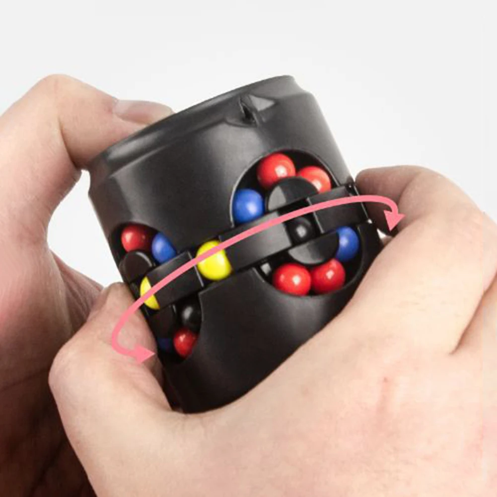 

Anti Stress Cube Little Magic Bean Rotating Cube Kids Stress Relief Toy For Adults kids Plastic 5-7 12-15 years