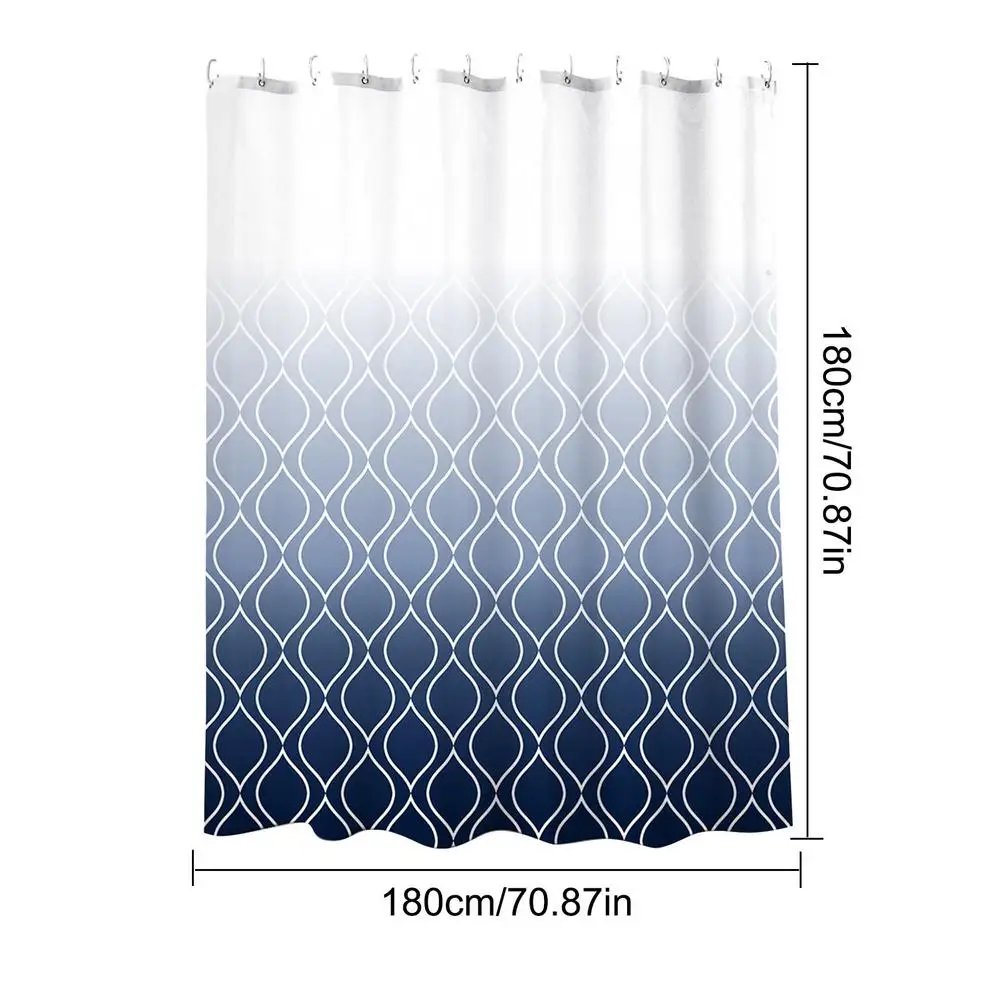 

180*180cm//70.87*70.87in Shower Curtain Waterproof Anti-Mould Polyester Textile Fabric Bathroom Curtain Accessory douchegordijn